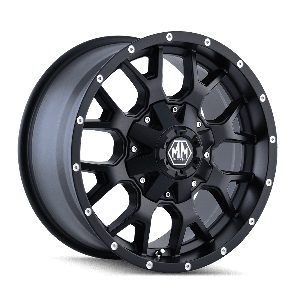 17x9 Mayhem Warrior Matte Black Wheel 5x5/5x5.5 (18mm)