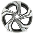 17 New Single 17x7.5 Alloy Wheel For Honda Accord 2018-2021 Machined Grey OEM Standard Replacement Rim