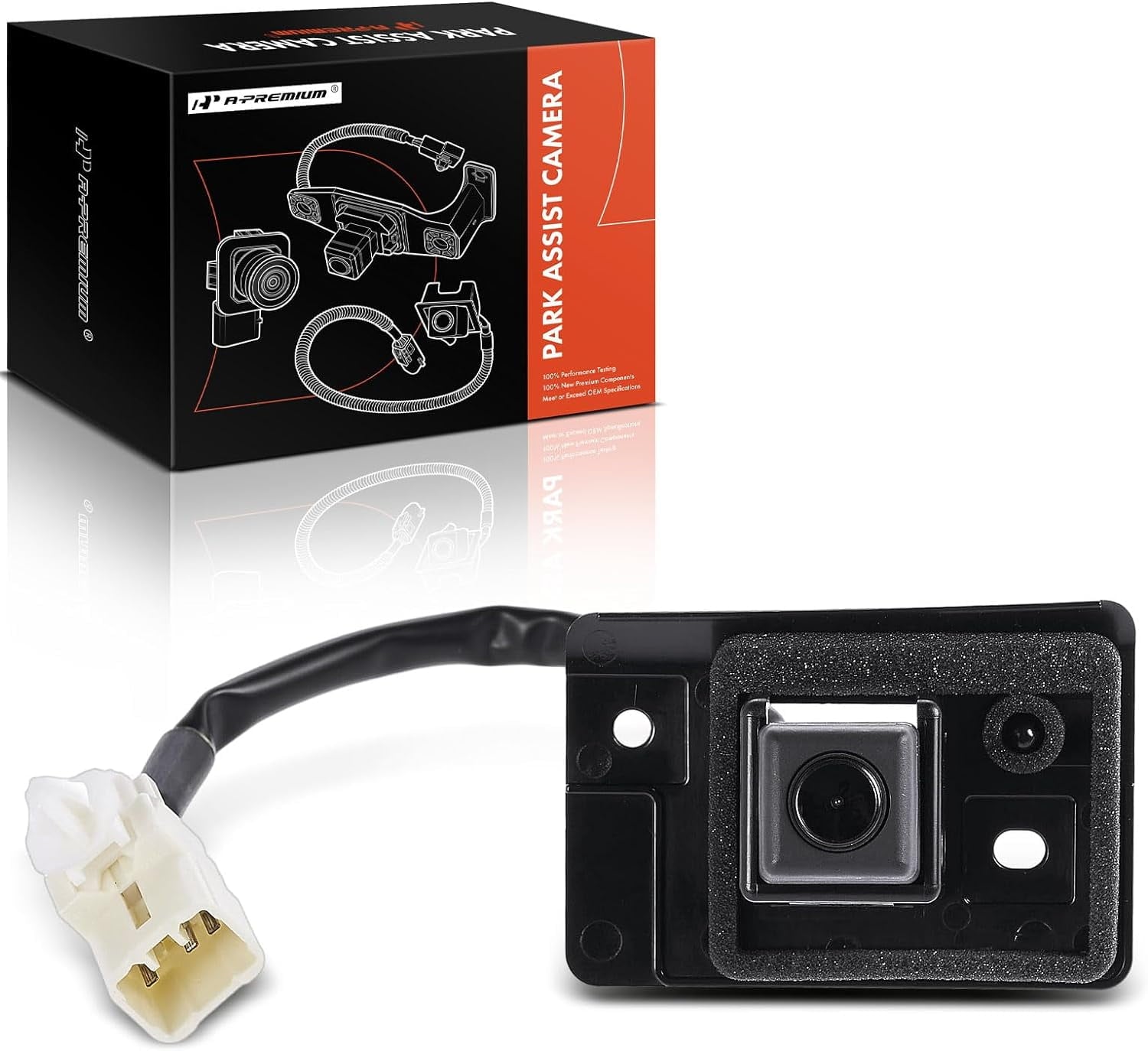 A-Premium Park Assist Camcorder Behind Perspective Backup Reverse Lens Compatible with Select Mitsubishi Models - 2014-2015 Outlander - Replace# 8781A043