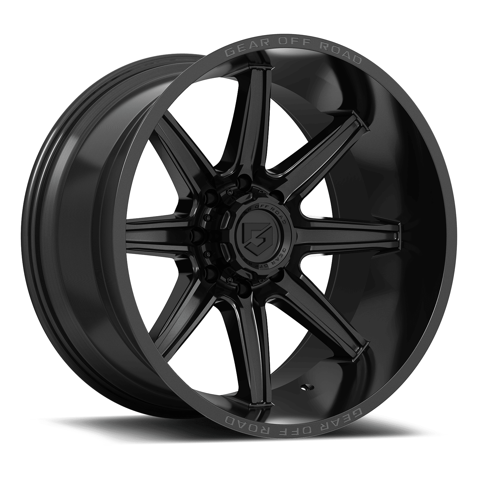 Gear Off Road 765B 765B-2226844 22X12 6X135 / 6X5.50 (-44) G/A 765B (HB 106.2) Gloss Black w/Lip Logo A260814