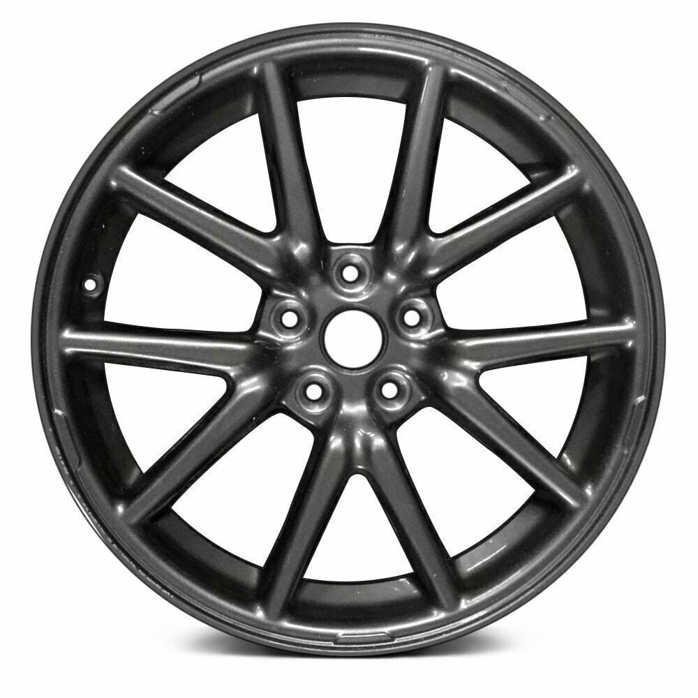 New 18x8.5 Inch Aluminum Wheel Rim 10 Spoke Medium Grey Fits 2017-2021 Tesla 3