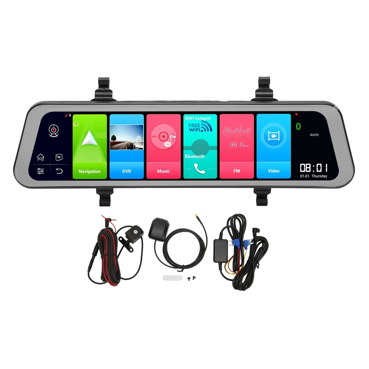 PAOMIAN Mirror 10in Touchscreen 4G WIFI Loop Recording Superior Detector Driving Recorder D70