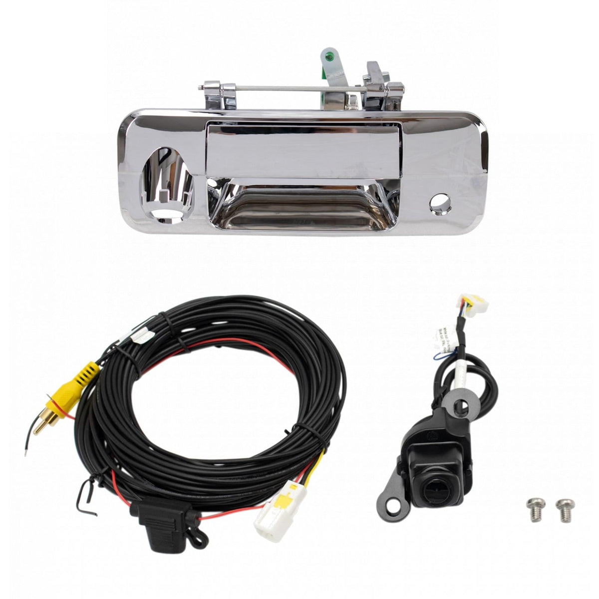 TRQ Behind Perspective Recorder Add Screen Kit w/ Wiring Harness & Tailgate Handle for Tundra ADA02013