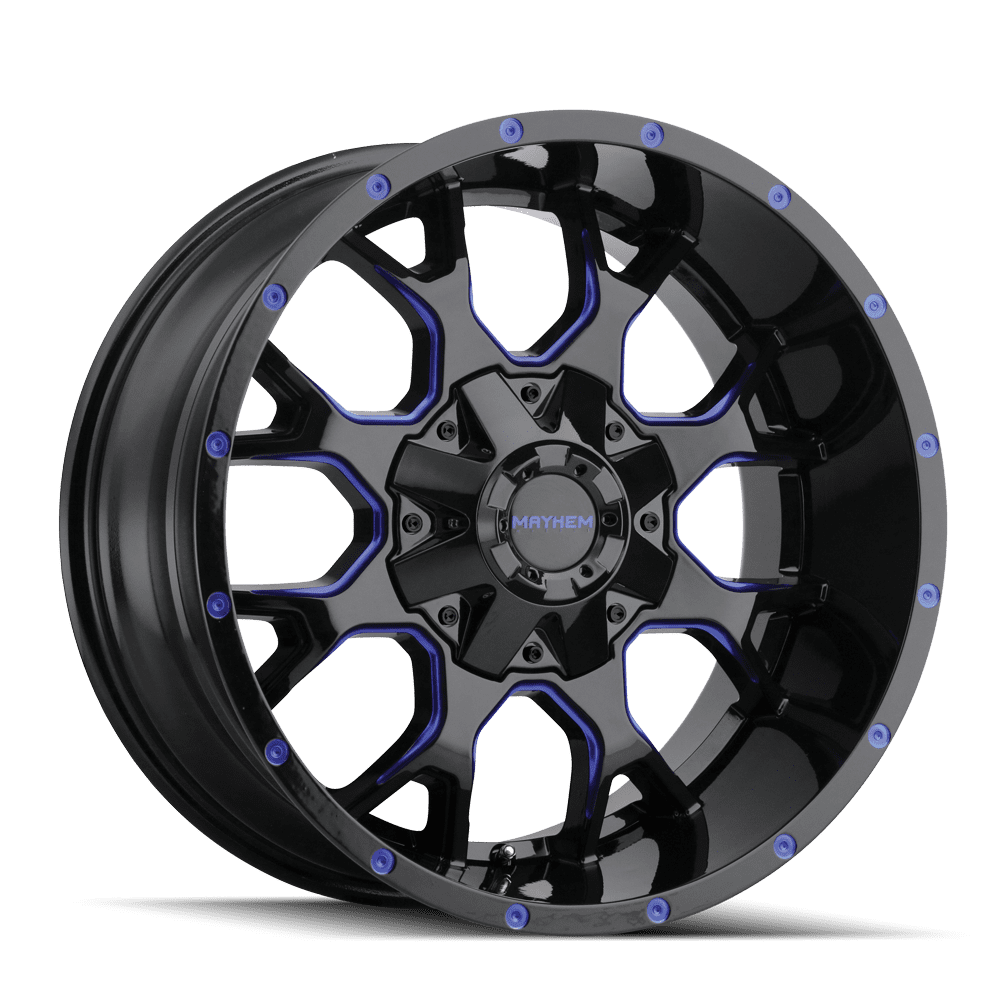 Mayhem Warrior-8015 18X9 5X139.7/5X150 18Et 110Cb Black W/Prism Blue