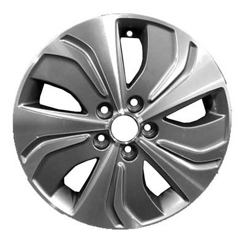 KAI 17 X 6.5 Reconditioned OEM Aluminum Alloy Wheel, Machined and Medium Charcoal Metallic, Fits 2013-2015 Hyundai Sonata Hybrid
