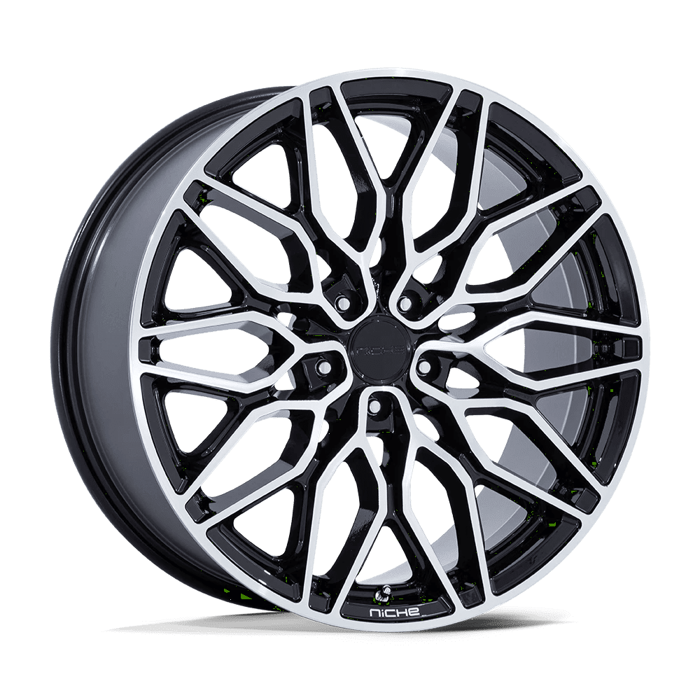 Niche 1PC Cast Aluminum Wheel M277 20x9 5x112 G-BLK-MCH 27mm, NC277BD20905727