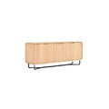 Modern Minimalist Wooden Sideboard with Ribbed Design