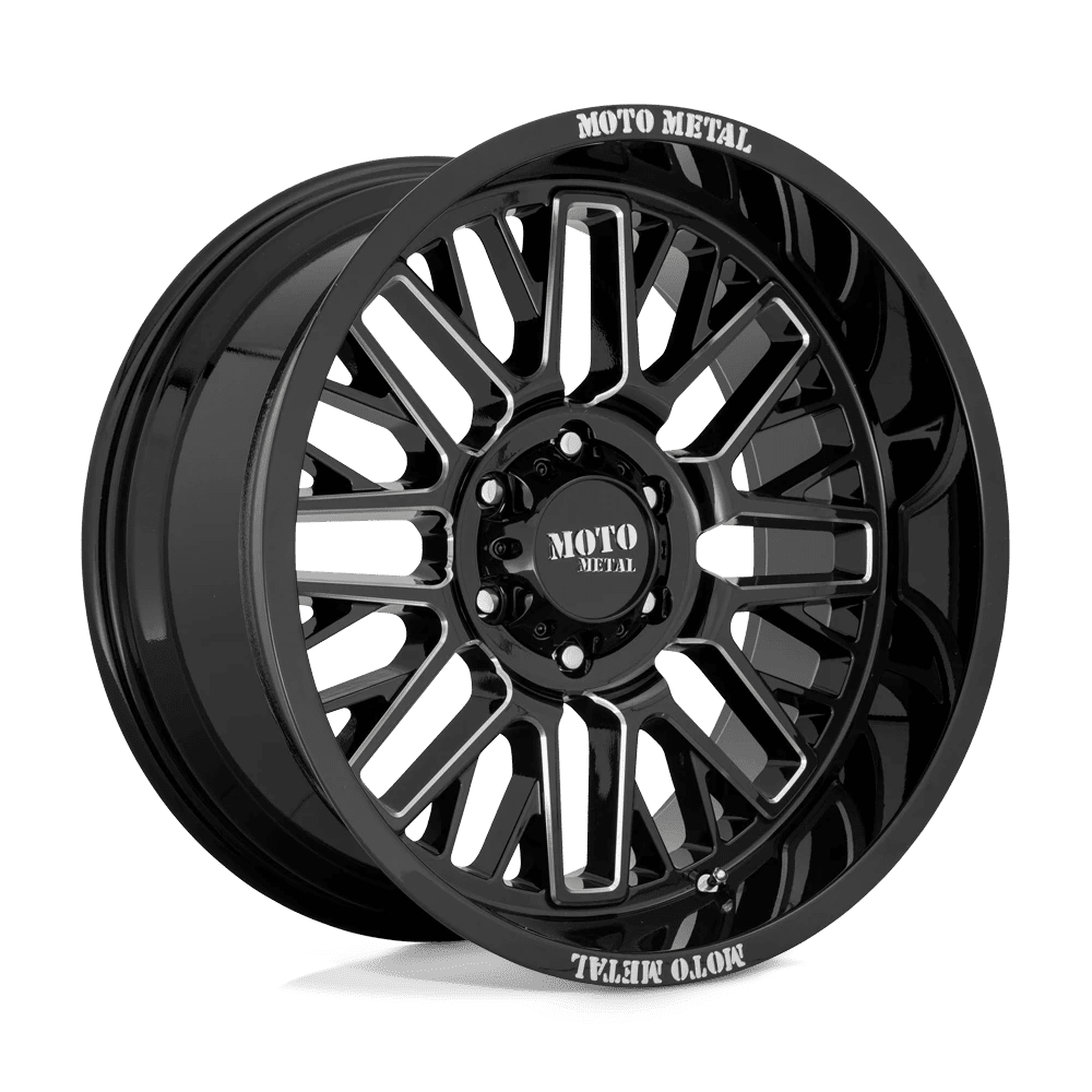 Moto Metal Mo802 20X10 6X139.7 -18Et 125.1Cb Gloss Black Milled Wheel
