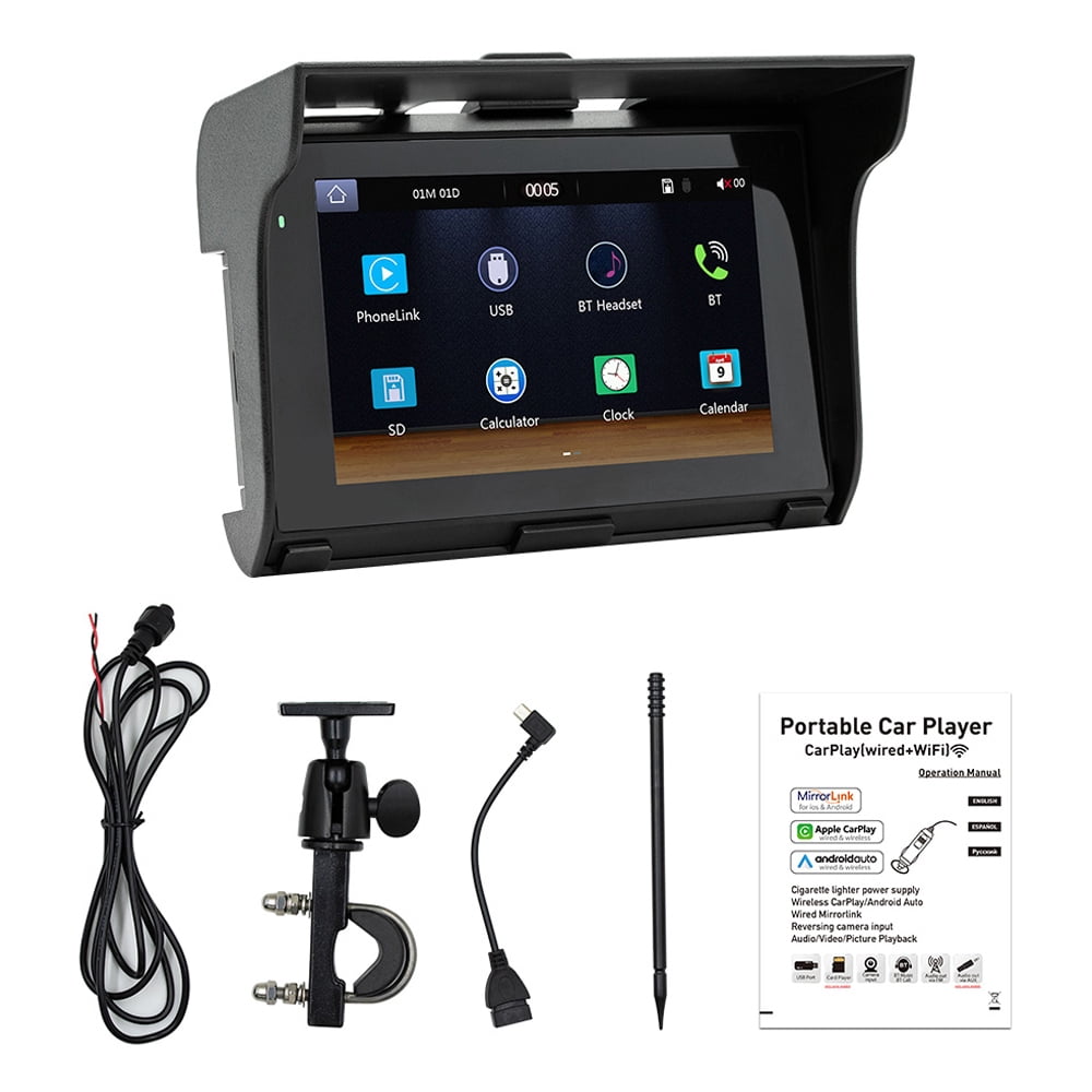 Apexeon Dashboard Camera,Link Inch Android MP5 Player Waterproof Dual 5 Inch Support BT/TF Auto Support Dual BT Dashboard Lens BT Inch Android Dazzduo