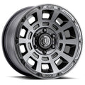 17x8.5 Icon Alloys Thrust Smoked Satin Black Wheel 6x120 (0mm) Fits select: 2015-2022 CHEVROLET COLORADO, 2015-2022 GMC CANYON