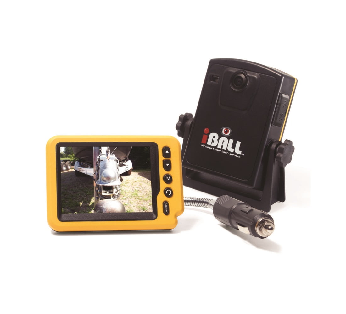 iBall Digital Pro Wireless Magnetic Trailer Hitch Behind Perspective Lens LCD Screen Fits Any Vehicle, Automobile Display Truck