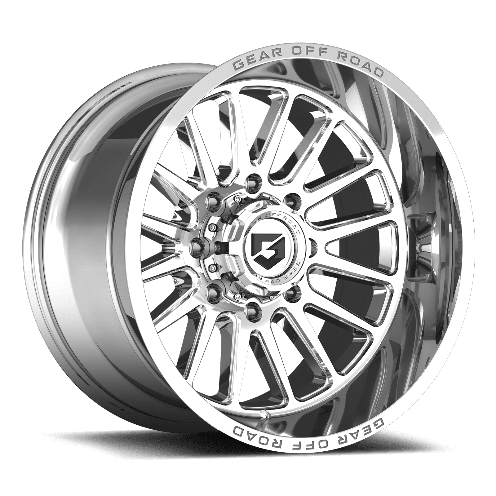 Gear Off Road 764C 764C-2106819 20X10 6X135 / 6X5.50 (-19) G/A 764C (HB 106.2) Chrome Plated w/ Lip Logo A260737