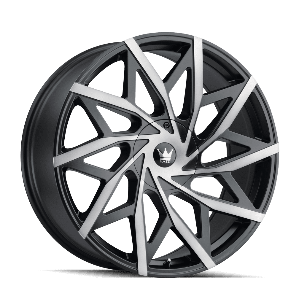 Mazzi Big Easy-372 18X8 5X112/5X120 35Et 74.1Cb Matte Black W/Dark Tint