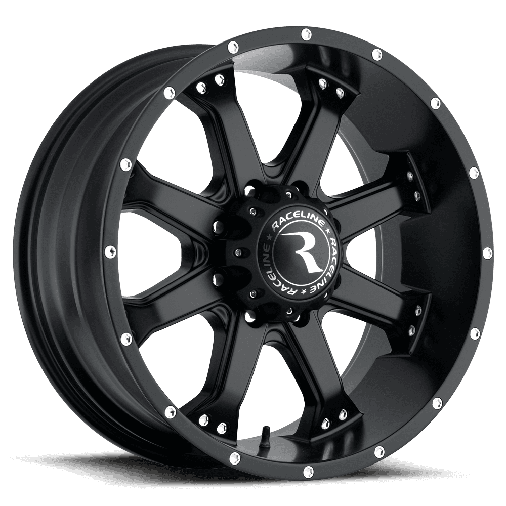 Raceline 991B-ASSAULT 16 Cast Aluminum Wheel, ASSAULT BLACK 16X8 5X5.5 0mm (4.5 B/S)