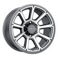 15x6 Vision 353 Turbine Gunmetal Machined Face Wheel 5x4.5 (0mm)