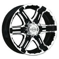 Gear Off Road 713MB DOUBLE PUMP 713MB-6806500 16X8 5X4.50 G/A 713MB DOUBLE PUMP Mirror Machined Face with Gloss Black Accents A118474