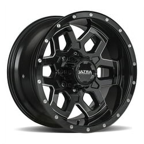 17x9 Ultra 217BM Warlock Gloss Black Milled Wheel 5x5 (1mm)