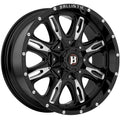 20 Gloss Black With Natural Accents 953 Scythe Wheel by Ballistic Wheels 953290267-12GBX