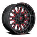 Fuel 1PC Aluminum Rim D612 STROKE 18X9in Gloss Black Red Tinted Clear Finish, D61218907057