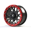 Bullite Wheels BT-05 Rider UTV ATV SXS Beadlock Rims Gunmetal Gray and Red 14 | 4x137 | 5+2 Offset | Can-Am Maverick X3 Commander Renegade Outlander Defender (14 )