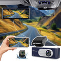 DeskAKBK Automobile Recorder Vehicle Front Automobile Interior Two Recording Dark Vision Enhanced Black HD Camera lens 3.2 Inch Screen Loop Recording,new Vehicle accessories