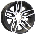 2-Pack Aluminum Trailer Wheels 14X5.5 5 Lug 4.5 Center Altitude Matte Black Rim