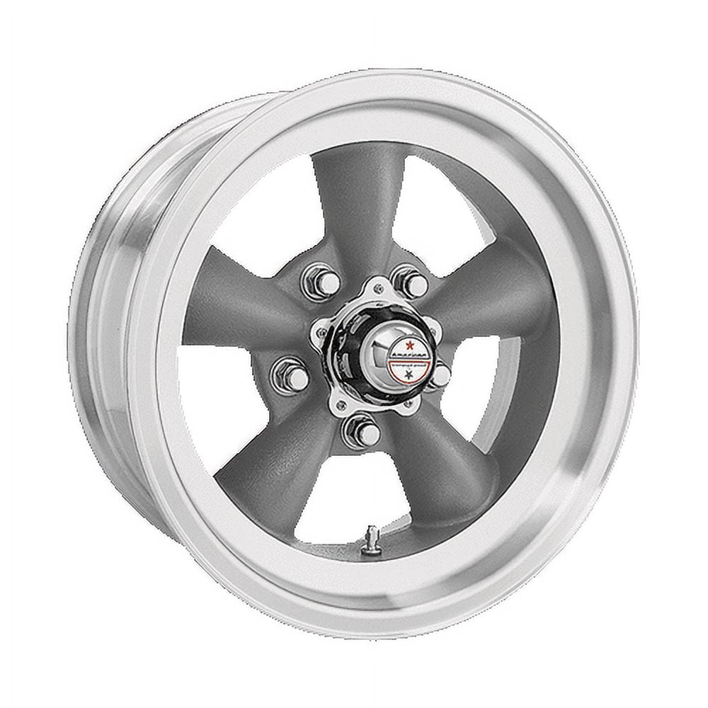 American Racing Vintage Aluminum Rim VN105 TORQ THRUST Refurbished 14X6in Torq Thrust Gray Machined Lip Finish, VN1054665