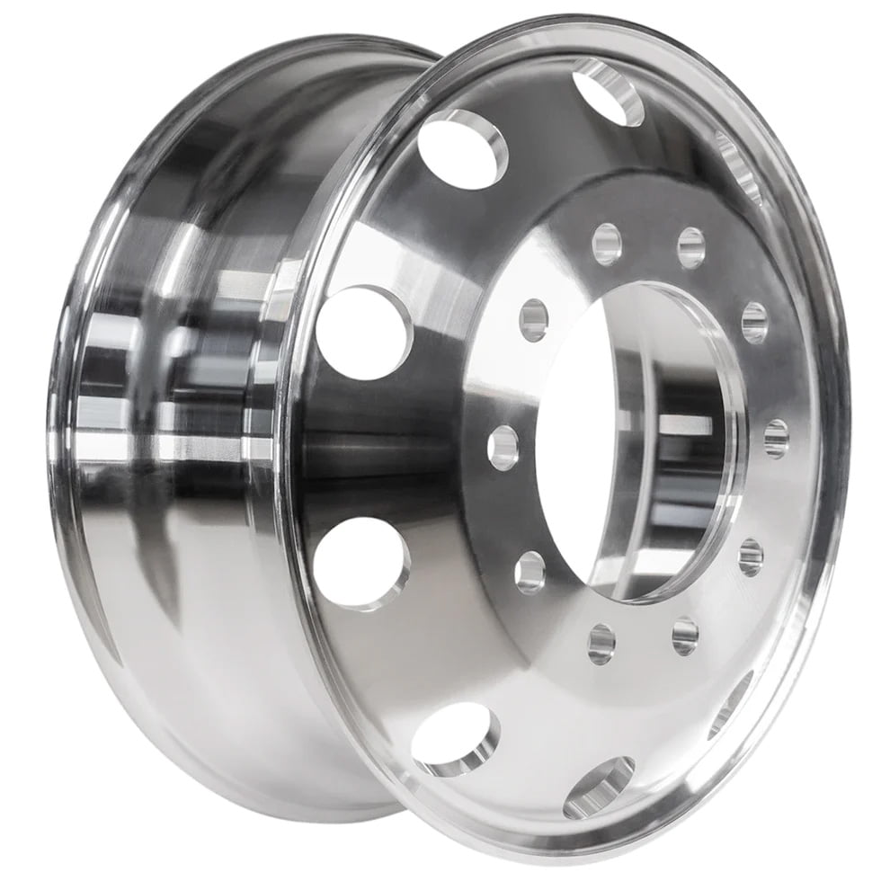 Truck Wheels 22.5 x 8.25 Forged Aluminum Rim Machined Bright
