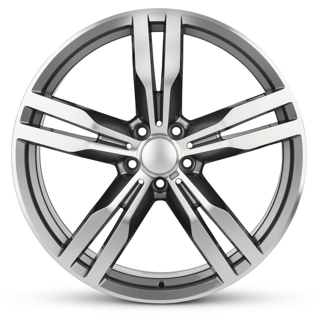 For 2016-2020 BMW 750i 20 Inch Machined Face Gun Metal Rim - OE Direct Replacement - Road Ready Vehicle Wheel
