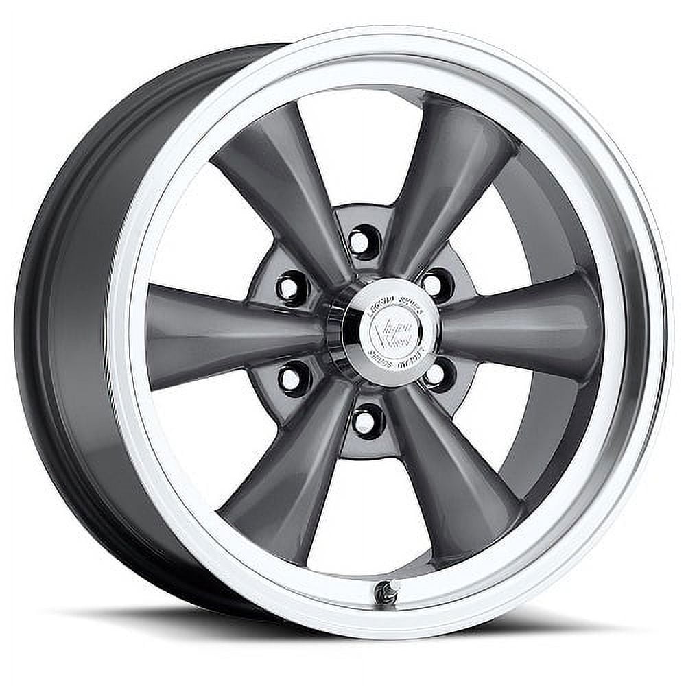 17x8 American Muscle 141H Legend 6 Gunmetal Mach Wheel 6x5.5 (19mm)