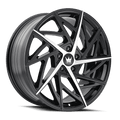 MAZZI Freestyle 377 Rim 17X8 5X108 Offset 35 Black Machined (Quantity of 1)