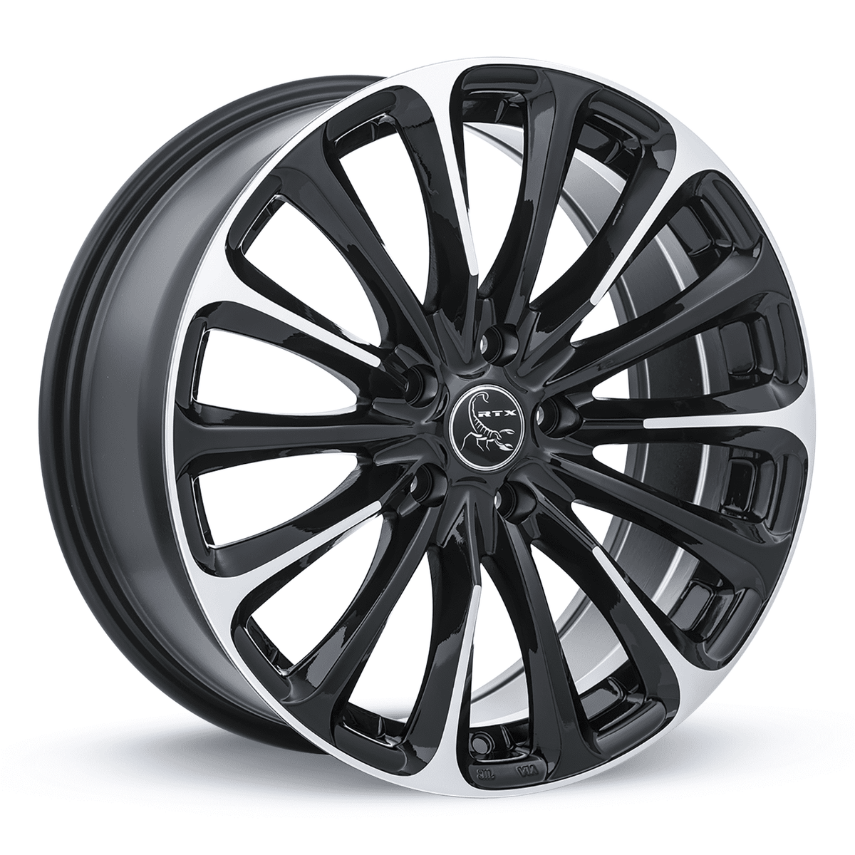 RTX POISON 16X7 5-114.3 42P C73.1 BLACK MCH Wheel