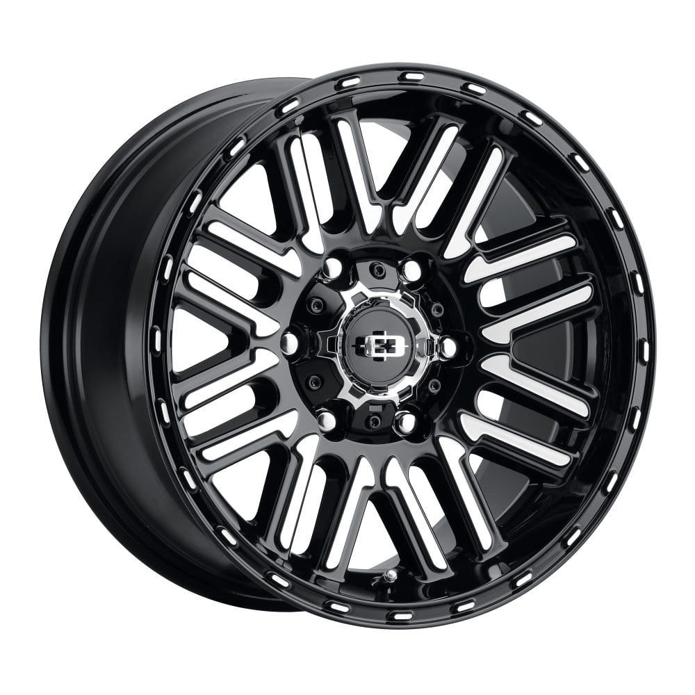 16x8 Vision 348 Nexus Gloss Black Machined Face Wheel 5x4.5 (0mm)