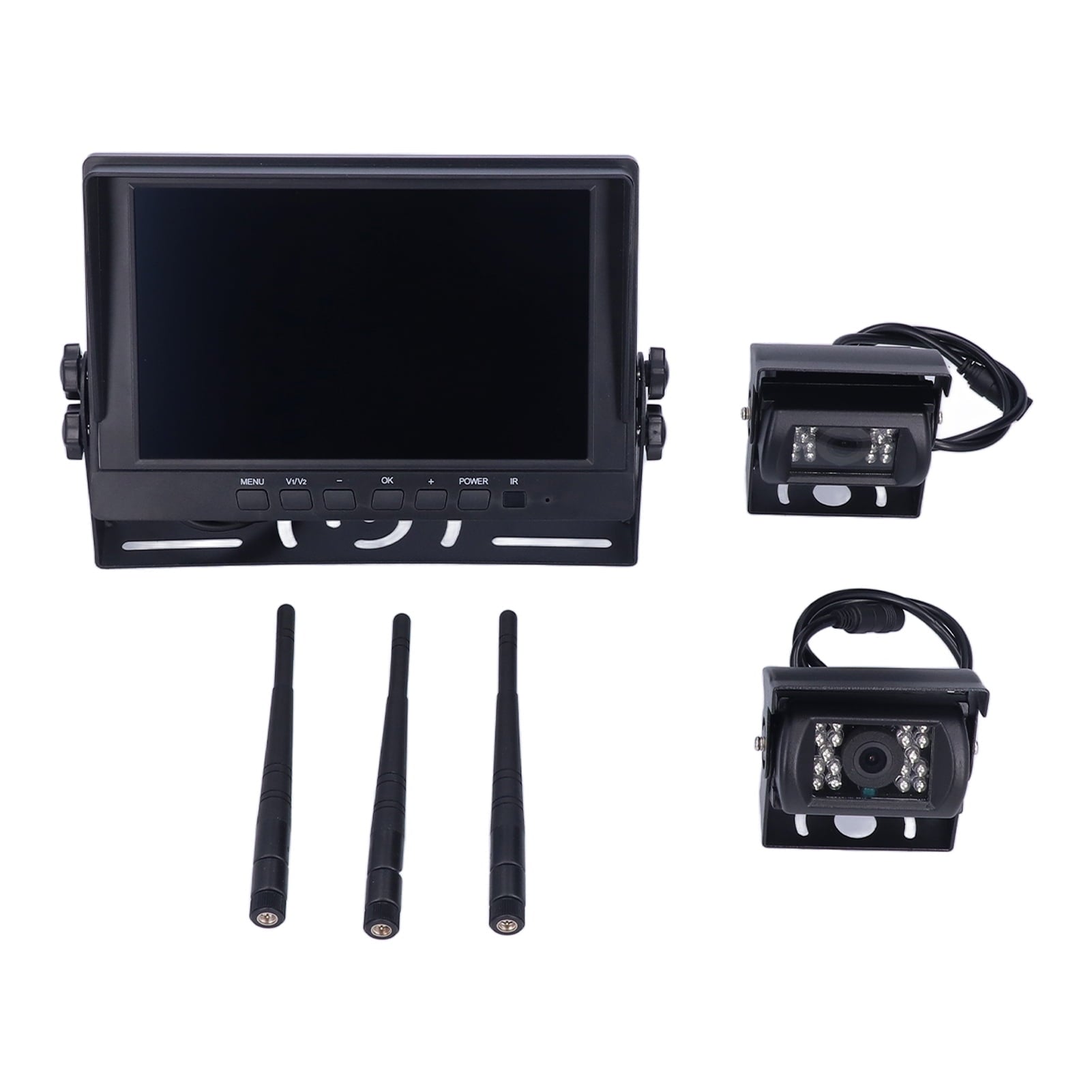 8in Backup Blind Spot Image LCD Screen Set Dark Sight IP68 Waterproof for Trucks Trailers