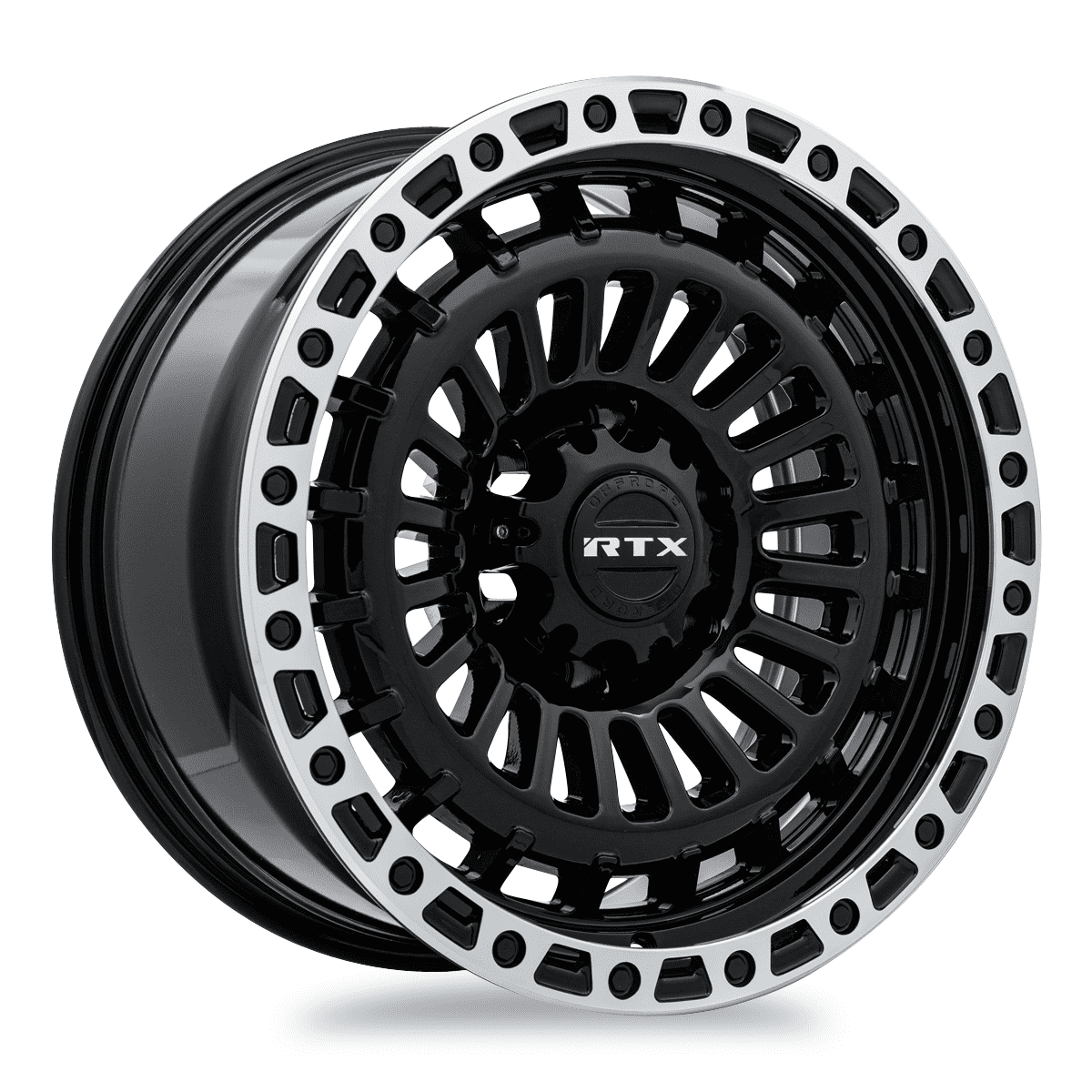 RTX Moab 17x9 6x139.7 ET0 CB106.1 Gloss Black Machined Lip Wheel