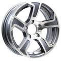2-Pack Aluminum Trailer Wheels 14X5.5 14 X 5.5 5 Lug 4.5 Center Summit Gun Metal