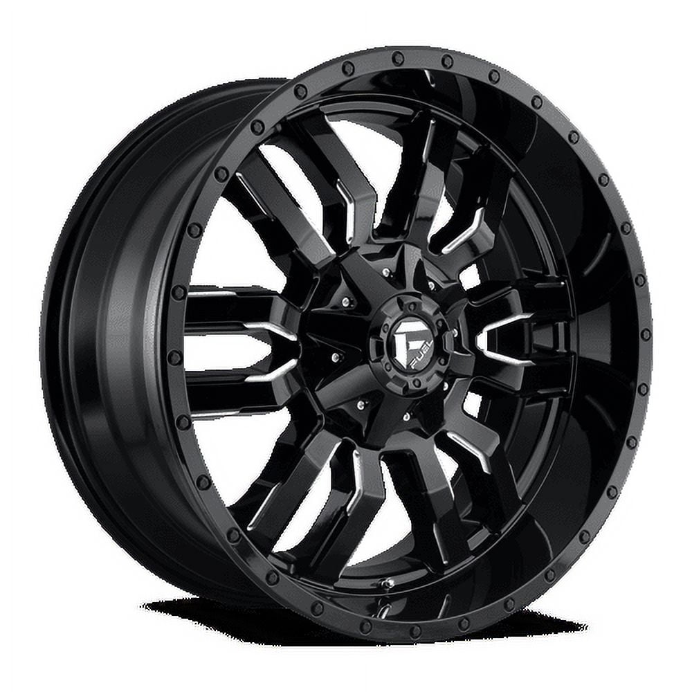 Fuel 1PC Aluminum Rim D595 SLEDGE 17X9in Gloss Black Milled Finish, D59517909849