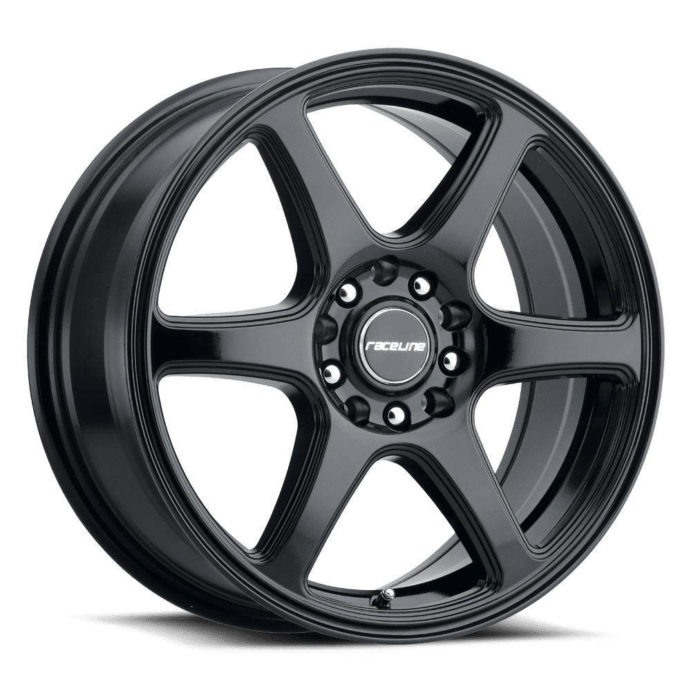 Raceline 146B-MATRIX 17 Cast Aluminum Wheel, MATRIX GLOSS BLACK 17X7.5 5X100/5X114.3 +40mm
