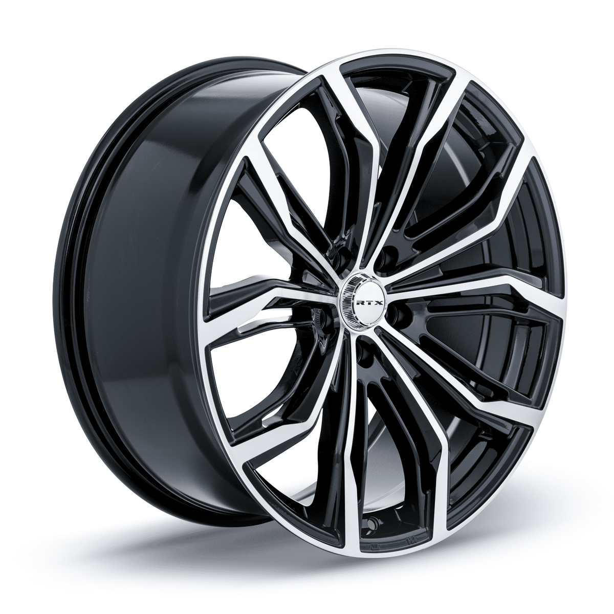 RTX Black Widow 16x7 5x114.3 ET40 CB73.1 Black Machined Wheel