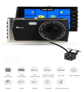 HD 4 IPS Touch Screen Dual Optics Vehicle Camcorder 1080P FHD Video Record and Backup Camera, 170 Degree Angle,G-Sensor,Parking Monitor, Loop Record& Low light WITH 32 GB SD CARD
