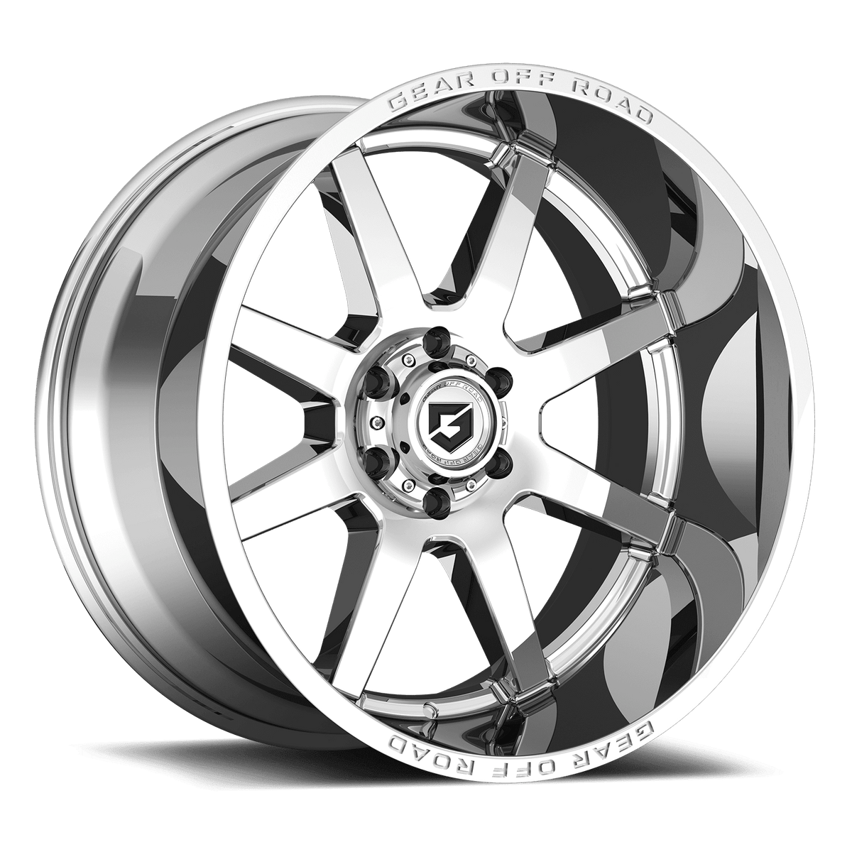 Gear Off Road 762C PIVOT 762C-2108519 20X10 5X5.50 (-19) G/A 762C Pivot (HB 87.1) Chrome Plated with Lip Logo A259036