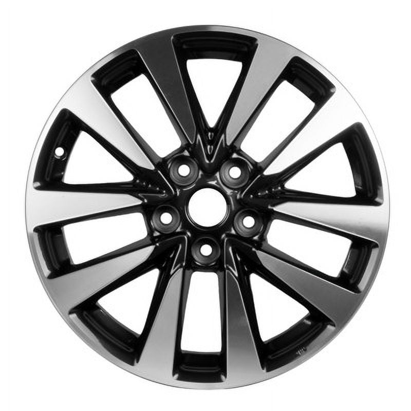 KAI 17 X 7.5 Reconditioned OEM Aluminum Alloy Wheel, Machined and Black, Fits 2016-2017 Altima