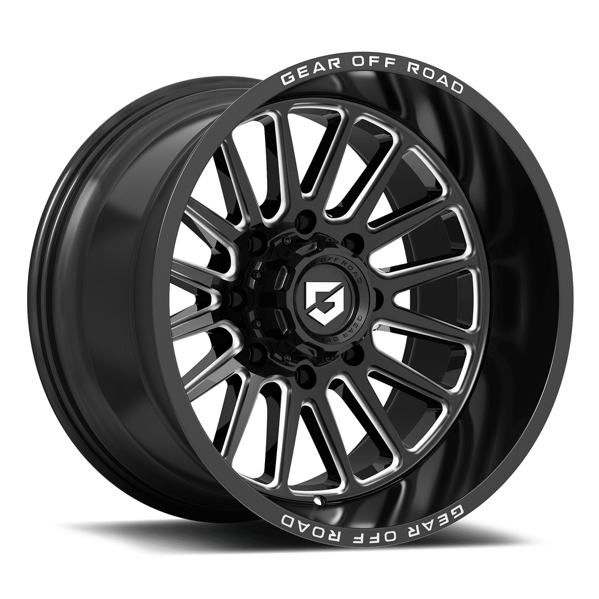 Gear Off Road 764BM 764BM-2108919 20X10 8X180 (-19) G/A 764BM (HB 124.3) Gloss Black w/Milled Accents & Lip Logo A260726